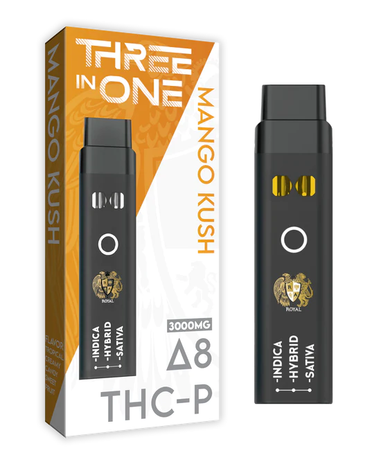 Delta 8 + THC-P Three Strains In One Disposable Vape By RA Royal CBD
