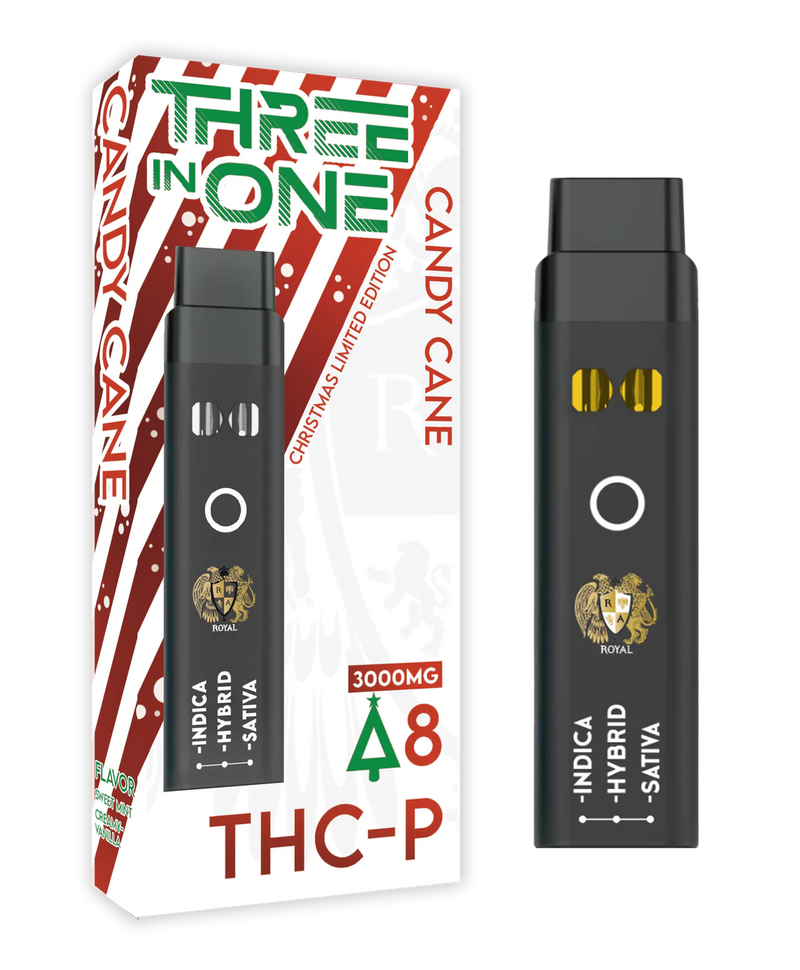 Delta 8 + THC-P Three Strains In One Disposable Vape By RA Royal CBD