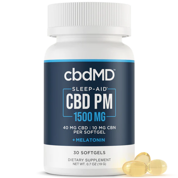 Sleep-Aid CBN + CBD PM Softgel Capsules By CBDMD