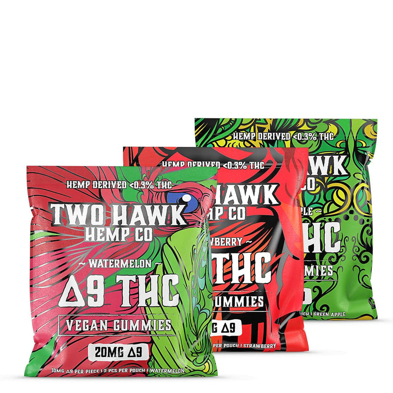 Two Hawk Extracts | Delta 9 THC Vegan Gummies 20mg - 200mg