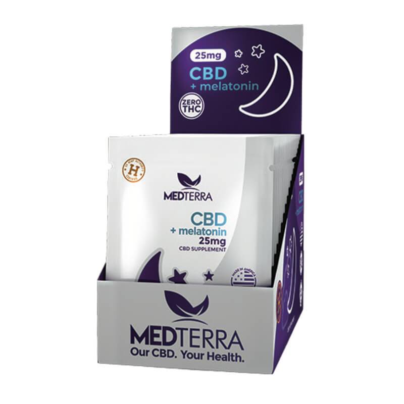 Medterra  Dissolvable Melatonin CBD Sleep On The Go Packs 25mg