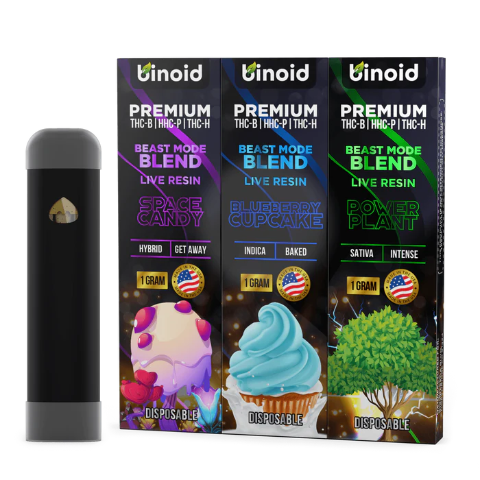 Binoid Live Resin THCB + THCH + HHCP Beast Mode Blend Disposables