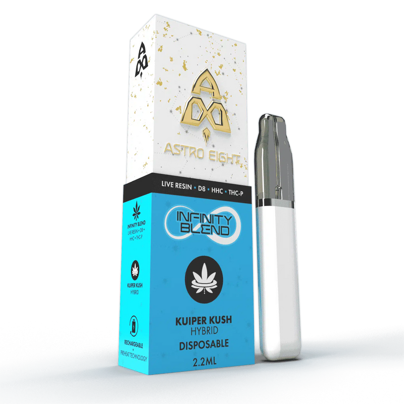 Live Resin Delta 8 + THC-O + HHC Infinity Blend Rechargeable Disposable By Astro Eight