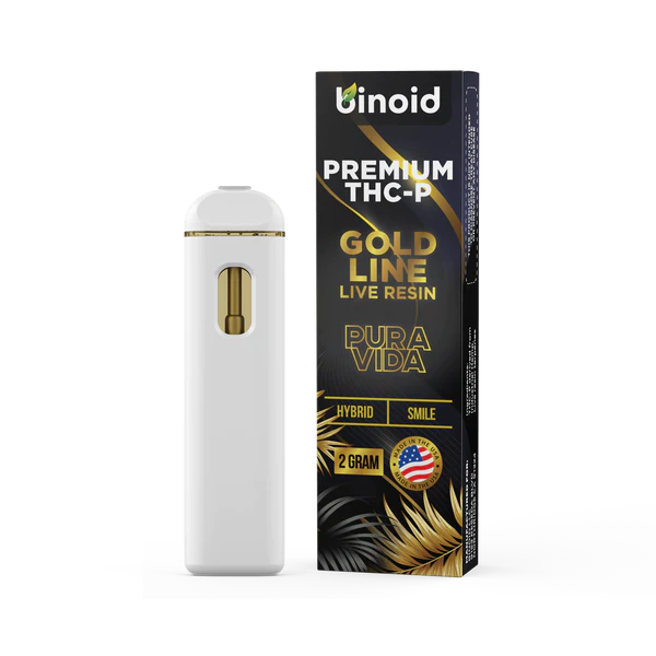 Pura Vida Hybrid Live Resin THC-P Rechargeable Disposable By Binoid
