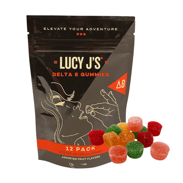 Assorted Fruit Flavors Delta 8 THC Gummies By Lucy J’s