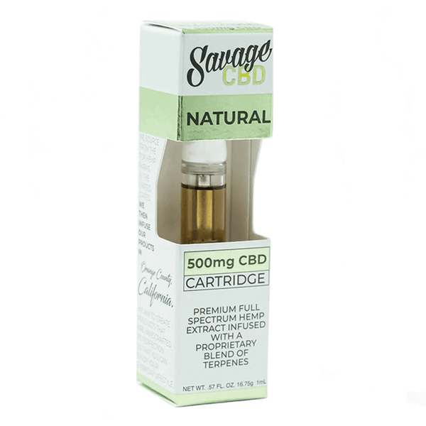 Natural Full Spectrum CBD Cartridge By Savage CBD