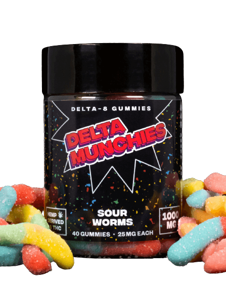 Sour Worms Delta 8 Gummies By Delta Munchies
