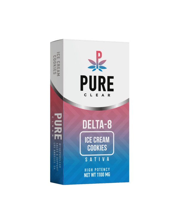Ice Cream Cookies Sativa Delta 8 Vape Cartridge By Pure Clear