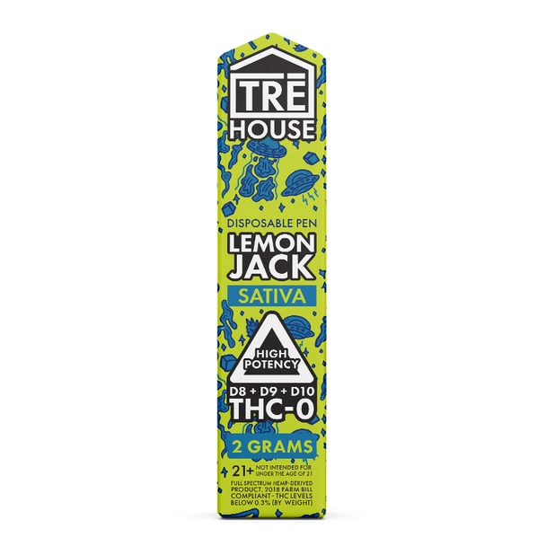 Tre House | Lemon Jack Sativa Delta 8 + Delta 9 + Delta 10 + THC-O