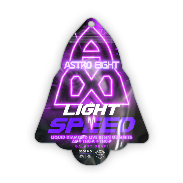 Live Resin D9 + THCA + THCP Liquid Diamonds Lightspeed Gummies By Astro Eight