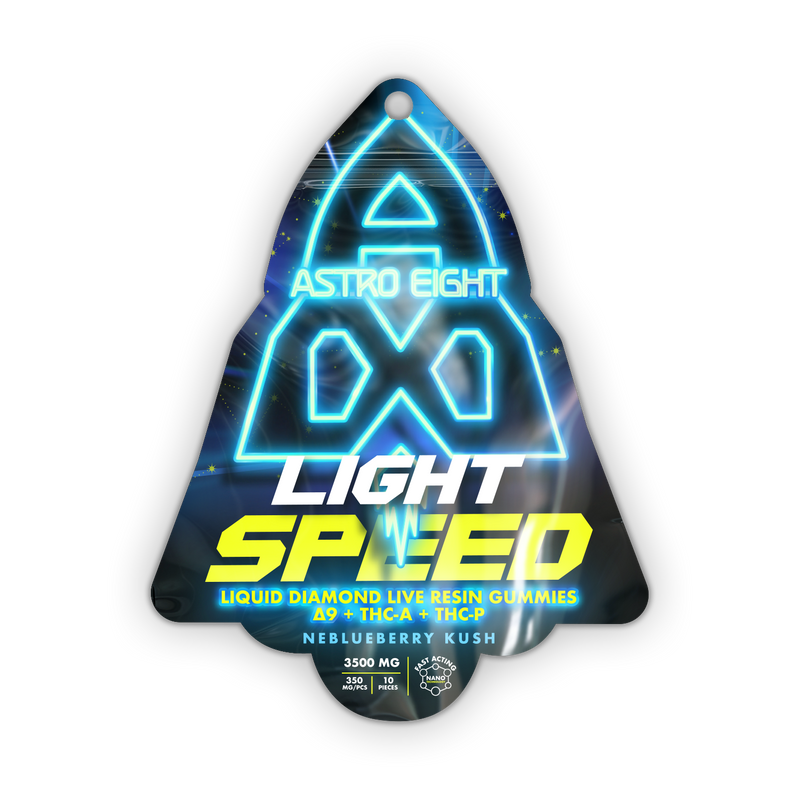 Live Resin D9 + THCA + THCP Liquid Diamonds Lightspeed Gummies By Astro Eight