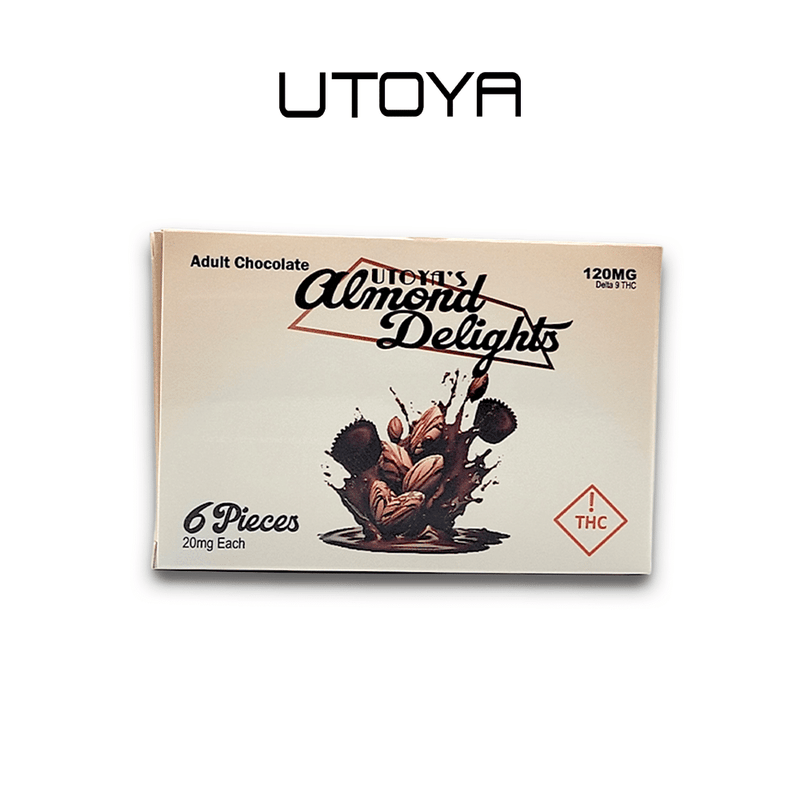 Almond Delight Delta 9 THC Dark Chocolate By Utoya