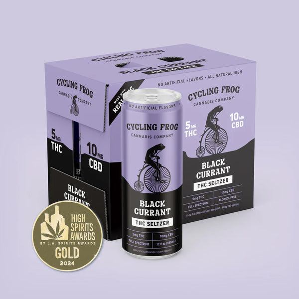 CBD + THC Seltzer By Cycling Frog 