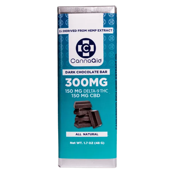 Delta 9 THC + CBD Chocolate Bar By CannaAid