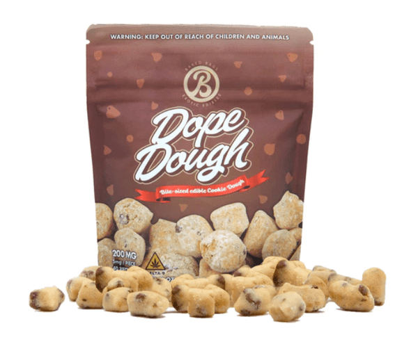 Dope Dough Delta 9 THC Cookie Dough Edibles By Baked Bags
