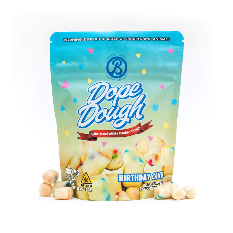 Baked Bags | Dope Dough Delta 8 THC Cookie Dough Edibles - 1000mg