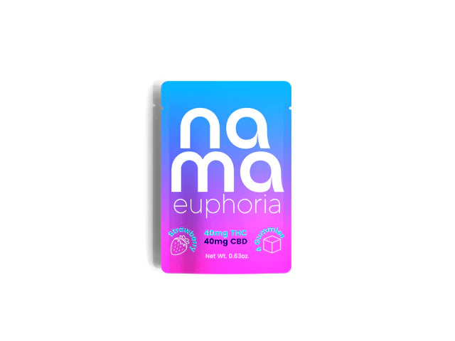 Nama | Euphoria CBD + Delta 9 THC Strawberry Gummies 80mg - 300mg