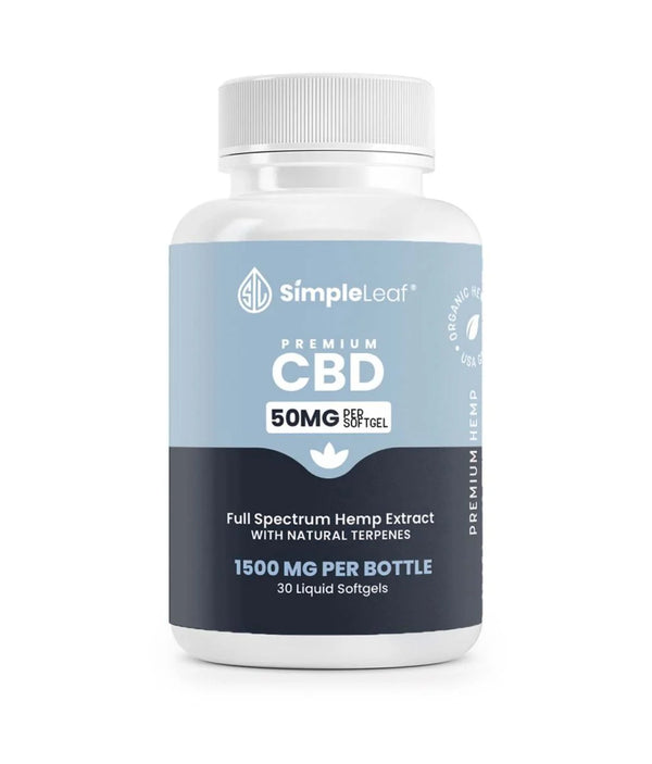 Simple Leaf Full Spectrum CBD Softgels