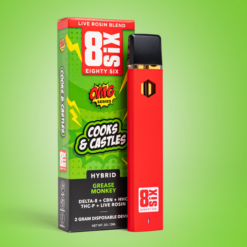 OMG Series Live Rosin Delta 8 + HHC + THC-P Disposable By Eighty Six