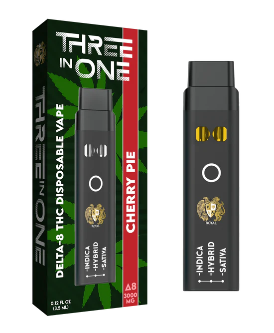 Delta 8 THC Three Strains In One Disposable Vape By RA Royal CBD