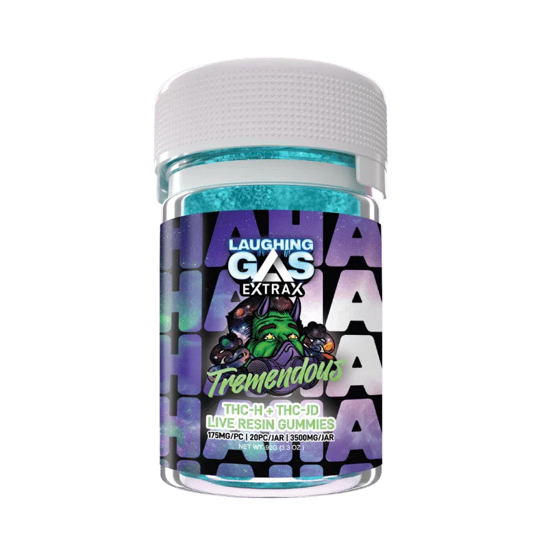 Delta Extrax | Live Resin THC-JD + THC-H Laughing Gas Gummies - 3500mg