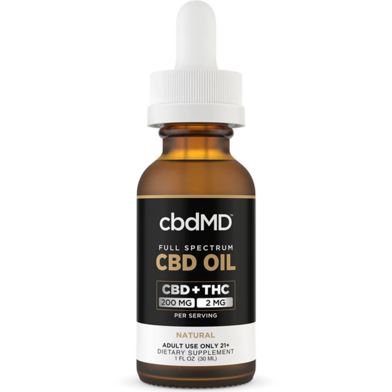 Natural Flavor CBD Oil Tincture By CBDMD