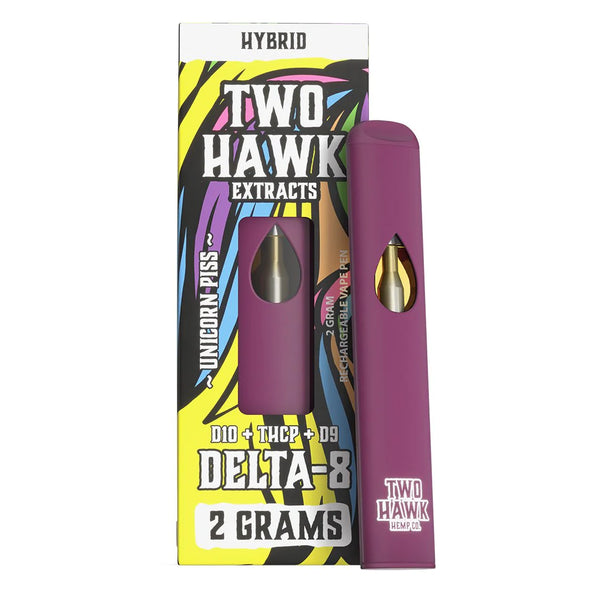 D8 + THC-P + D10 + D9 Disposable Vape Pen By Two Hawk Extracts