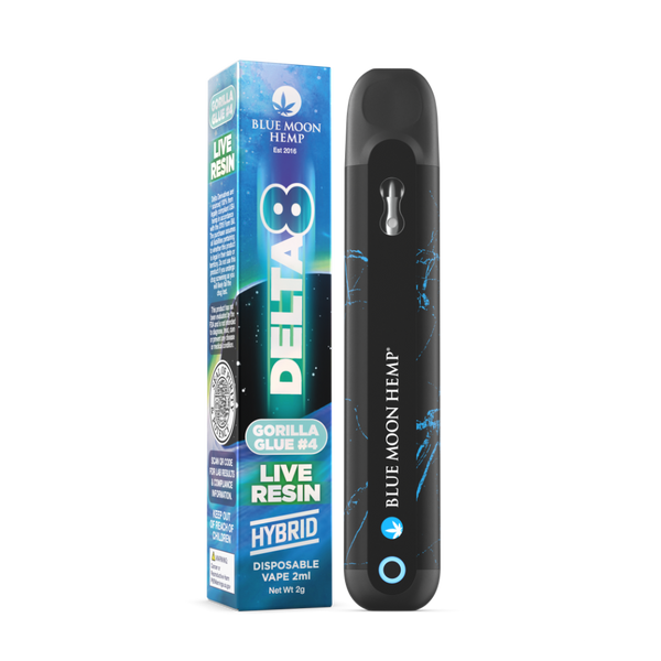Live Resin Delta 8 THC Disposable Vape Pen By Blue Moon Hemp