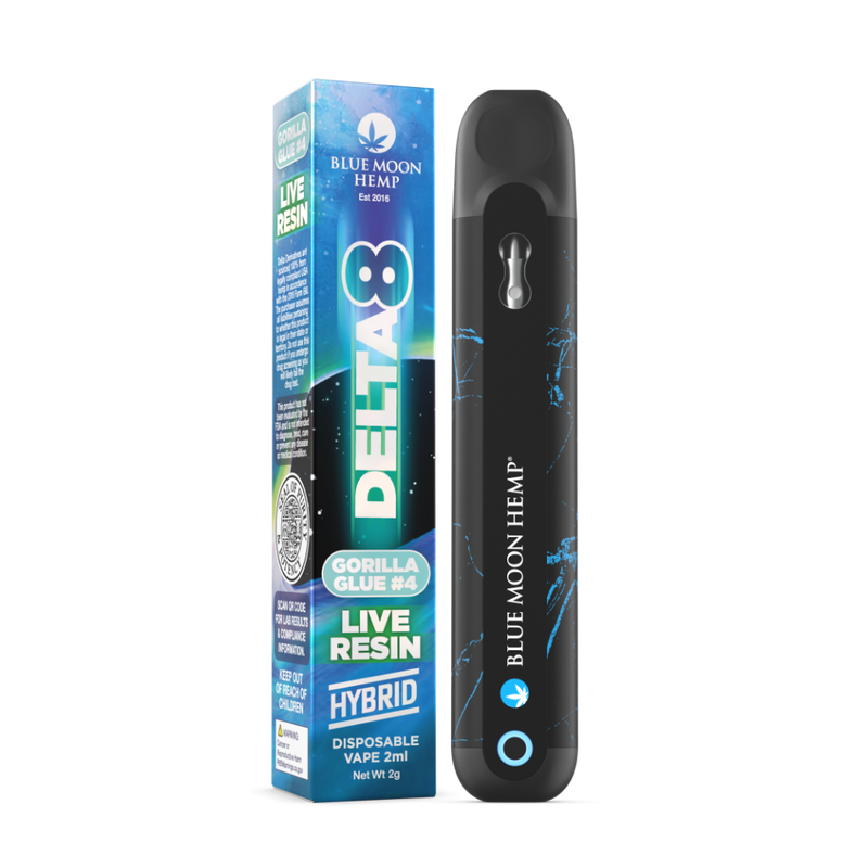 Live Resin Delta 8 THC Disposable Vape Pen By Blue Moon Hemp