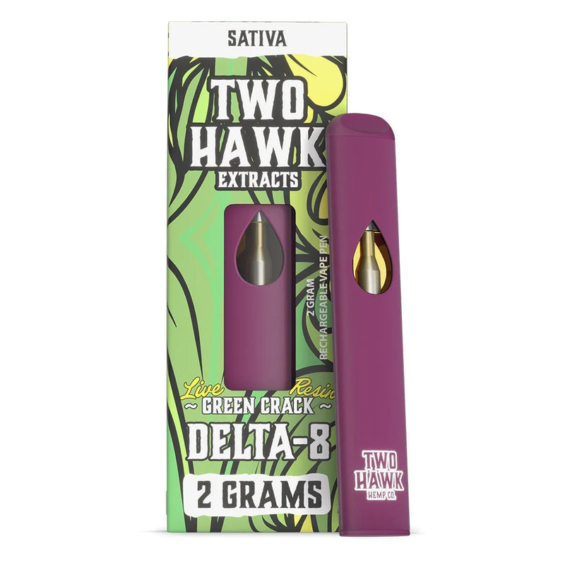 Live Resin Delta 8 THC Disposable Vape Pen By Two Hawk Extracts