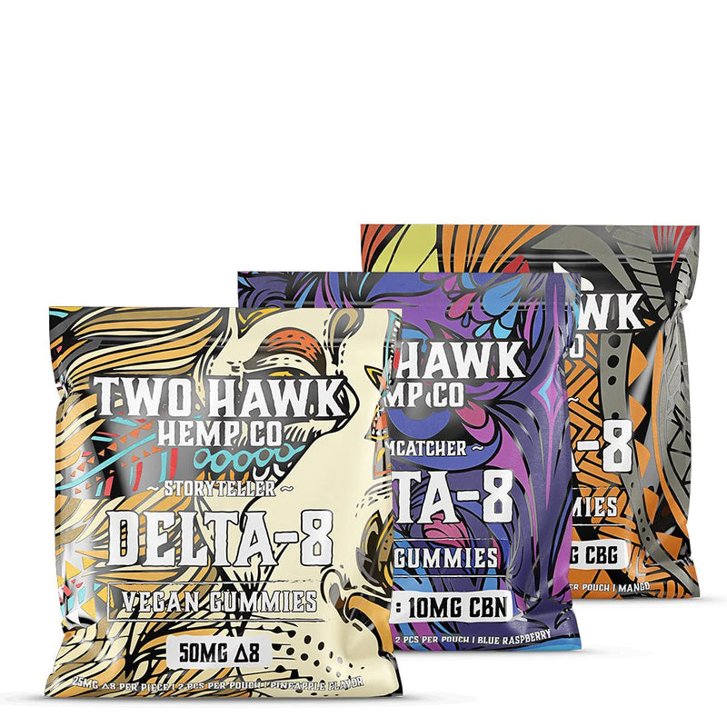 Delta 8 THC Vegan Gummies By Two Hawk Extracts