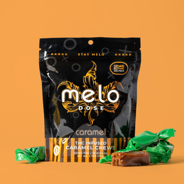 Delta 9 THC Caramel Chews By Melo Dose