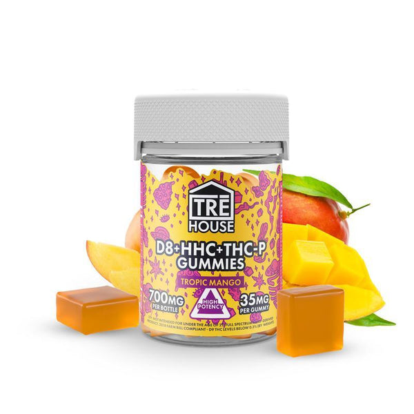 Tropic Mango Delta 8 + CBD + HHC + Gummies By Tre House