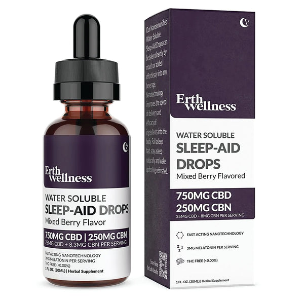 Water Soluble CBD + CBN Sleep Aid Drops By Erth Wellness