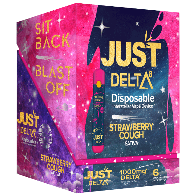 Strawberry Cough Sativa Delta 8 Disposable Cartridge By Just Delta