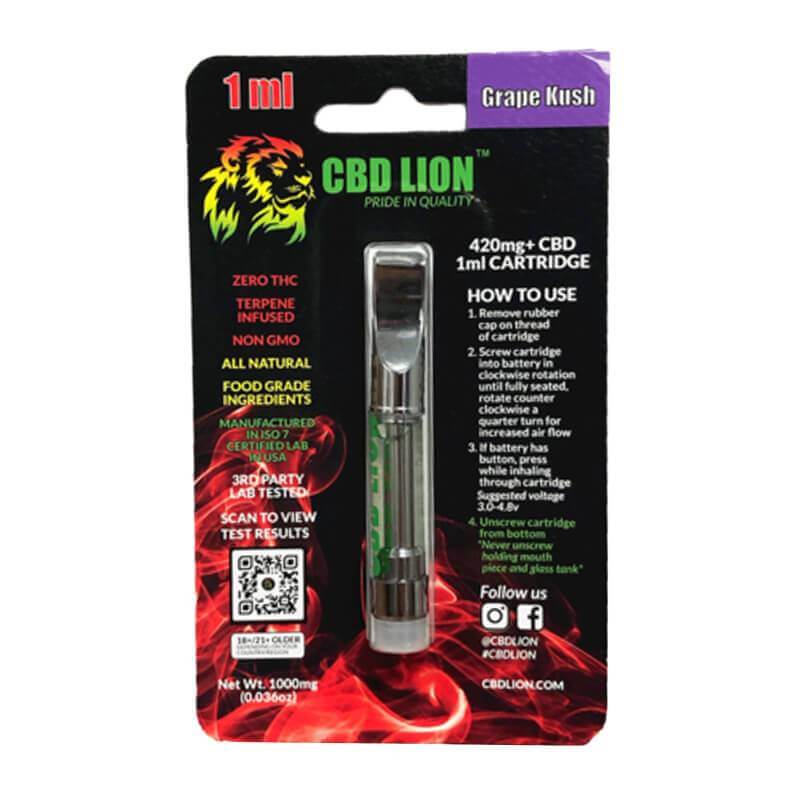 CBD Lion Grape Kush CBD Cartridge 420mg