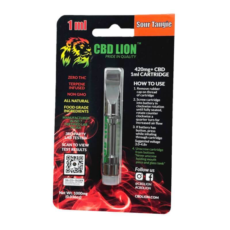 CBD Lion Sour Tangie CBD Cartridge 420mg