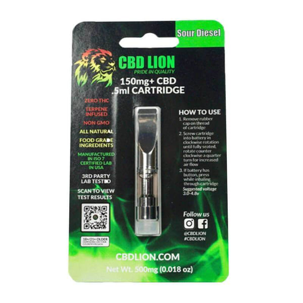 CBD Lion Sour Diesel CBD Cartridge 150mg