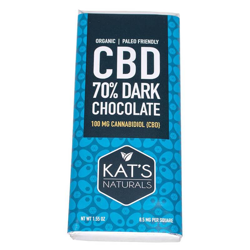 Kat's Naturals Dark Chocolate Hemp Bar 100mg