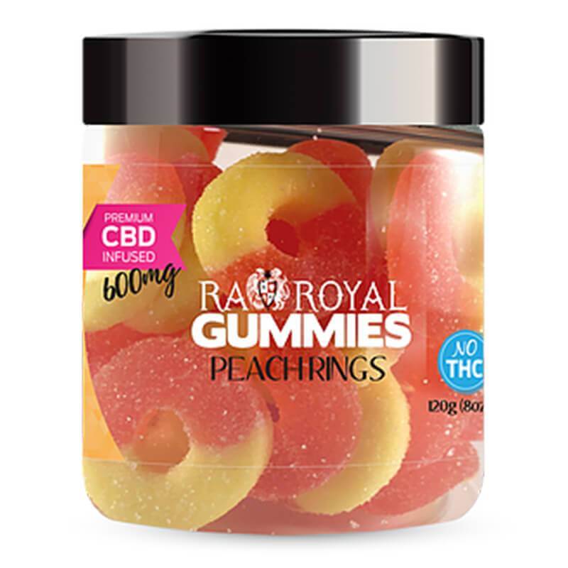 RA Royal CBD Peach Ring Gummies 600mg 