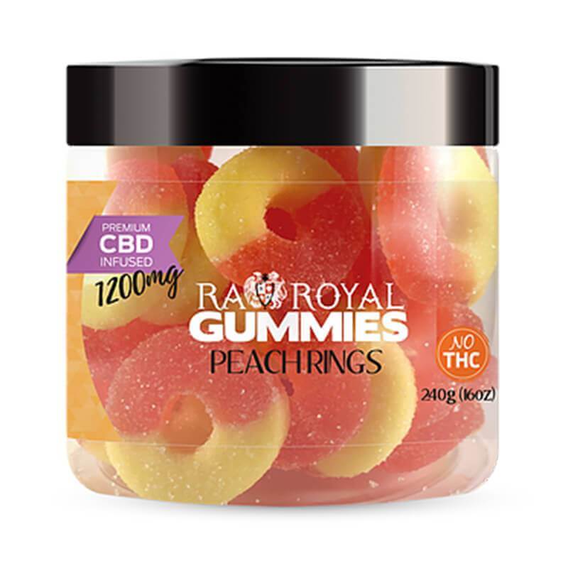 RA Royal CBD Peach Ring Gummies 1200mg