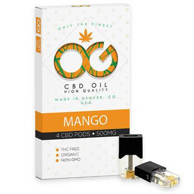 OG Labs Mango CBD Pod 500mg - 4 Pods Per Pack
