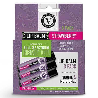 Veritas Farms Strawberry Lip Balm 25mg