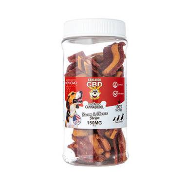 Kangaroo CBD CBD Dog Treats Bacon And Cheese Strips - 150mg