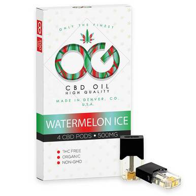 OG Labs Watermelon Ice CBD Pod 500mg - 4 Pods Per Pack