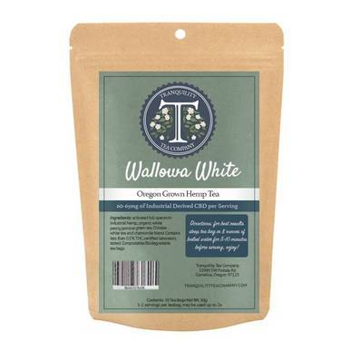 Tranquility Tea Company Wallowa White CBD Tea 600mg - 650mg