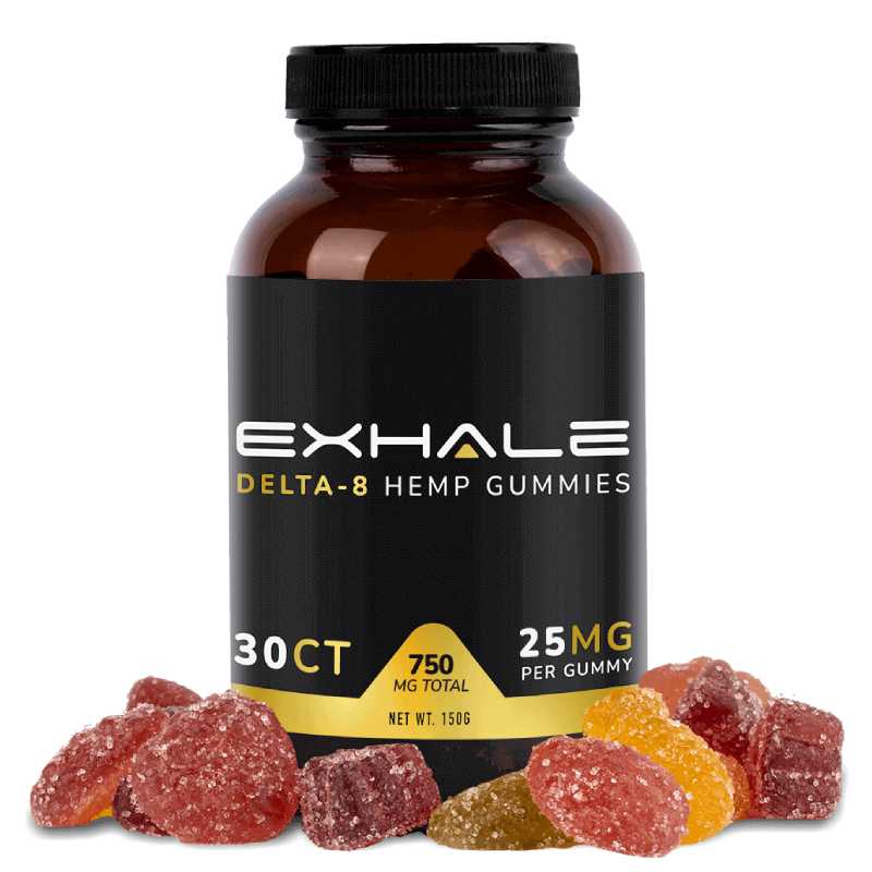 Vegan Full Spectrum Fruit-Flavored Delta 8 THC Gummies By Exhale