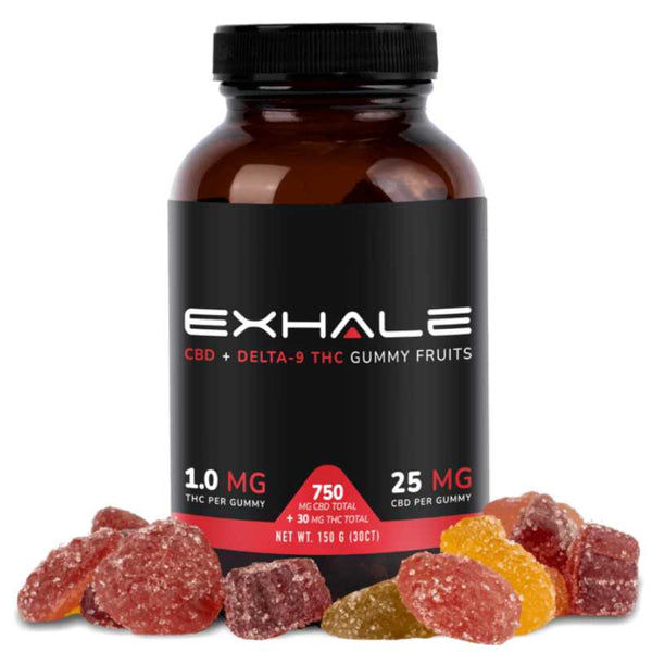 Vegan Full Spectrum Fruit-Shaped Delta 9 THC Gummies By Exhale