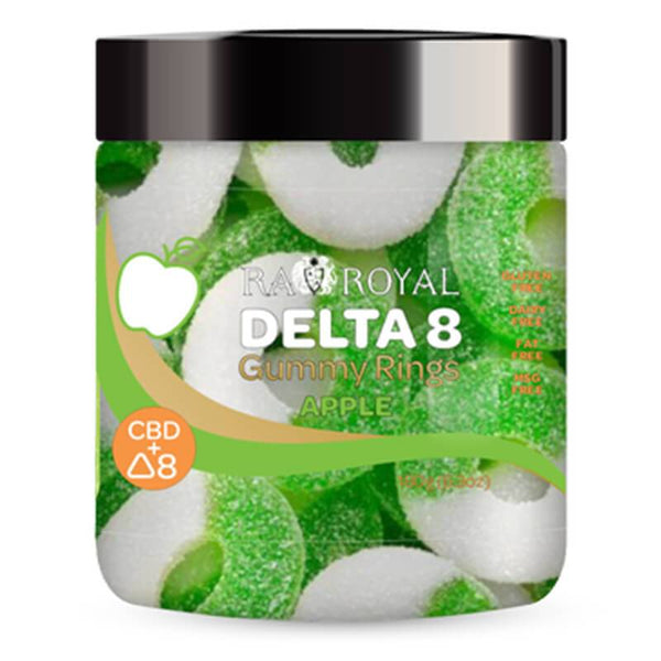 Apple CBD + Delta 8 THC Gummy Rings By RA Royal CBD