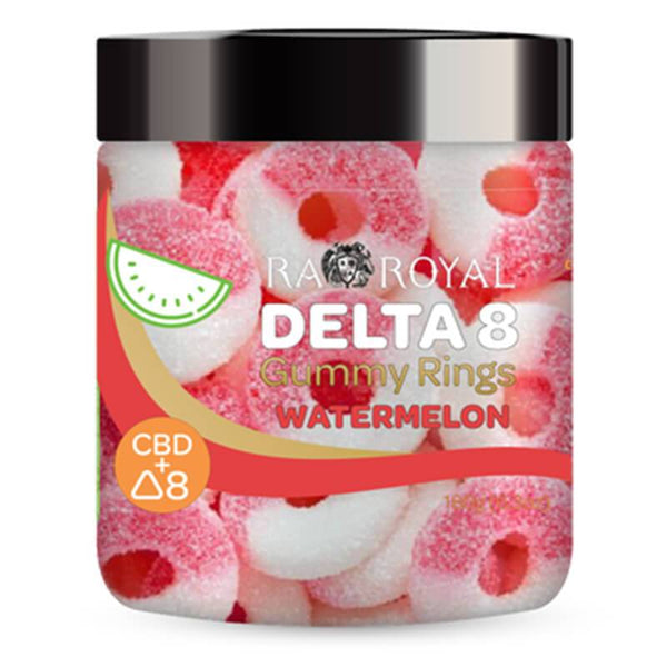 Watermelon CBD + Delta 8 THC Gummy Rings By RA Royal CBD